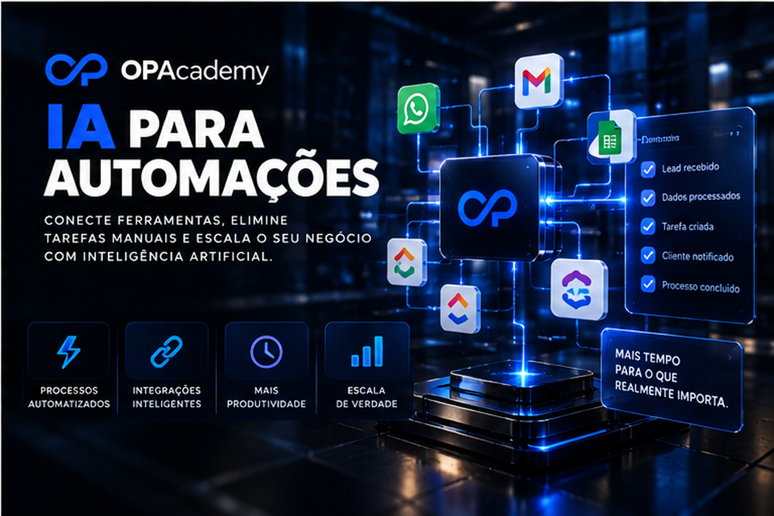 Capa do curso IA para Automações
